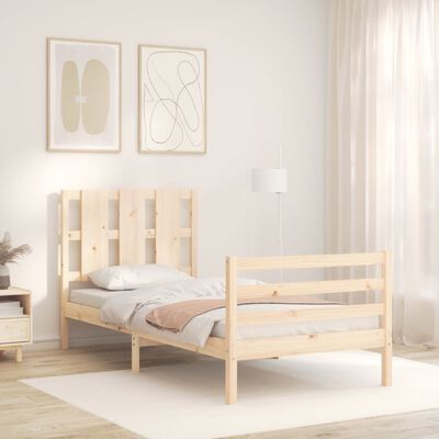 vidaXL Bed Frame without Mattress 100x200 cm Solid Wood