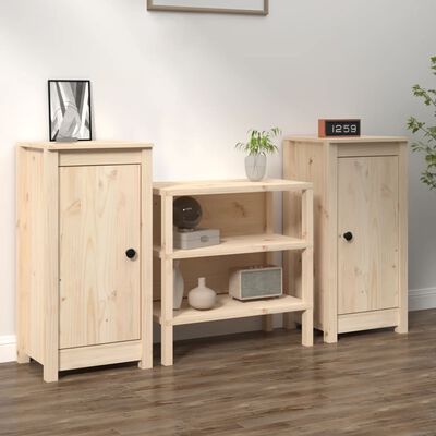 vidaXL Sideboards 2 pcs 39x35x80 cm Solid Wood Pine