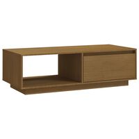 vidaXL Coffee Table Honey Brown 110x50x33.5 cm Solid Pinewood