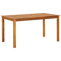 vidaXL Garden Table 140x80x74 cm Solid Acacia Wood