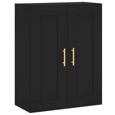 vidaXL Wall Mounted Cabinet Black 69.5x34x90 cm Engineered Wood