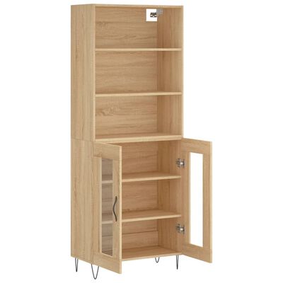 vidaXL Highboard Sonoma Oak 69.5x34x180 cm Engineered Wood