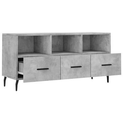 vidaXL TV Cabinet Concrete Grey 102x36x50 cm Engineered Wood