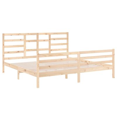 vidaXL Bed Frame without Mattress Solid Wood 200x200 cm