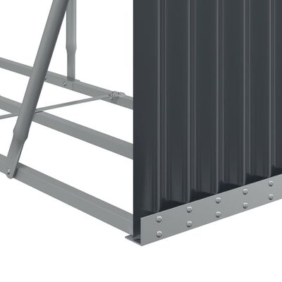 vidaXL Log Holder Anthracite 234x45x100 cm Galvanised Steel