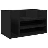 vidaXL Desk Organiser Black 44.5x24x25 cm Engineered wood
