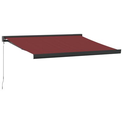 vidaXL Manual Retractable Awning Burgundy 300x250 cm