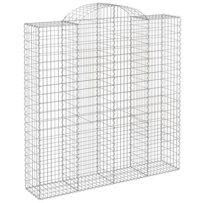 vidaXL Arched Gabion Baskets 13 pcs 200x50x200/220 cm Galvanised Iron