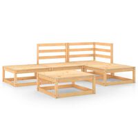 vidaXL 5 Piece Garden Lounge Set Solid Wood Pine