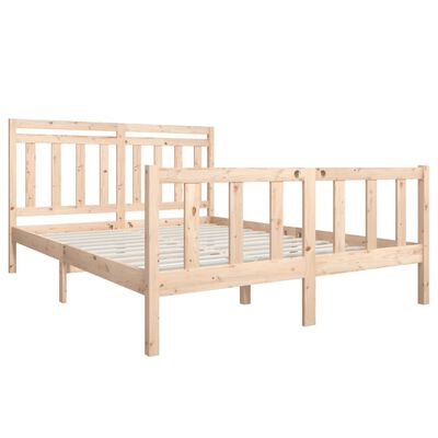 vidaXL Bed Frame without Mattress Solid Wood 160x200 cm (810092+814104)