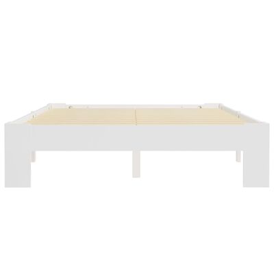 vidaXL Bed Frame without Mattress White Solid Pine Wood 140x200 cm