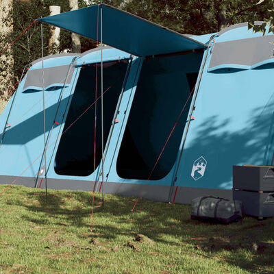 vidaXL Family Tent Tunnel 10-Person Blue Waterproof