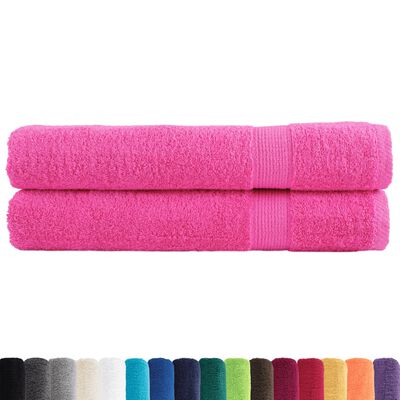 vidaXL Premium Towels SOLUND 2 pcs Pink 100x200 cm 600 gsm