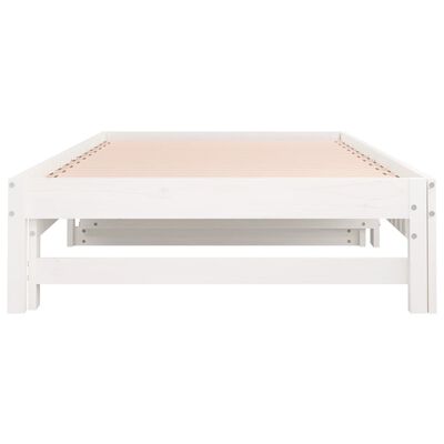 vidaXL Pull-out Day Bed without Mattress White 2x(90x200) cm