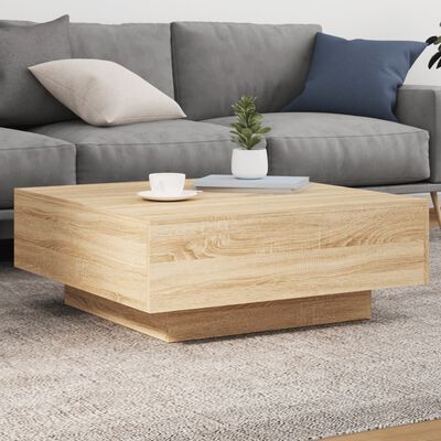 vidaXL Coffee Table Sonoma Oak 80x80x31 cm Engineered Wood