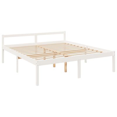 vidaXL Senior Bed without Mattress White 200x200 cm Solid Wood Pine