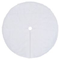 vidaXL Christmas Tree Skirt White 122 cm Faux