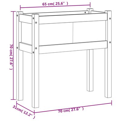 vidaXL Garden Planters 2 pcs with Legs Solid Wood Douglas