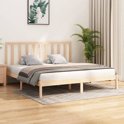 vidaXL Bed Frame without Mattress Solid Wood Pine 200x200 cm