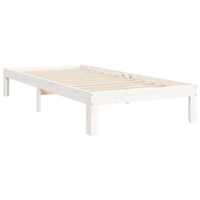 vidaXL Bed Frame without Mattress White 90x200 cm Solid Wood Pine