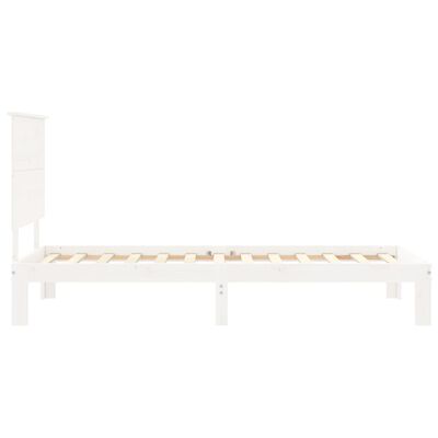 vidaXL Bed Frame without Mattress White 100x200 cm Solid Wood Pine