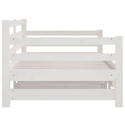 vidaXL Pull-out Day Bed without Mattress White 2x(90x190) cm