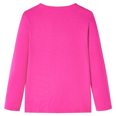 Kids' T-shirt with Long Sleeves Dark Pink 140