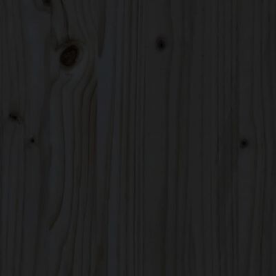 vidaXL Pallet Bed Black 75x190 cm Small Single Solid Wood Pine