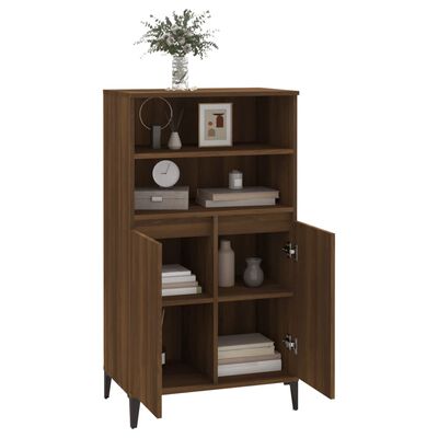 vidaXL Highboard Brown Oak 60x36x110 cm Engineered Wood