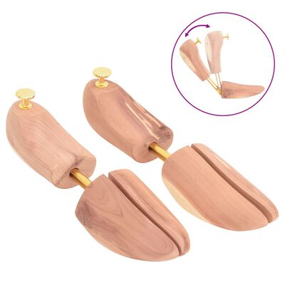 vidaXL Shoe Stretcher with Shoe Horn EU 39-41.5 Solid Wood Cedar