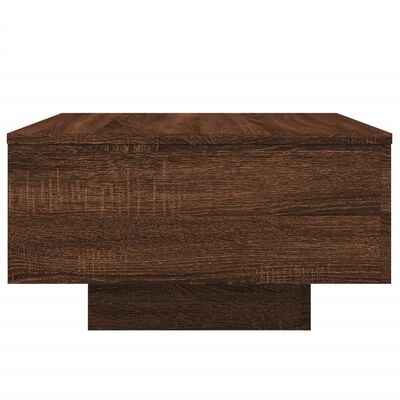 vidaXL Coffee Table with LED Lights Brown Oak 55x55x31 cm