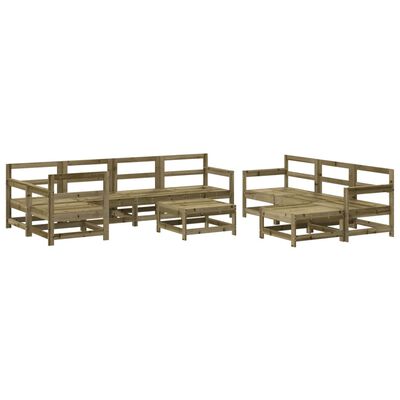 vidaXL 10 Piece Garden Lounge Set Impregnated Wood Pine