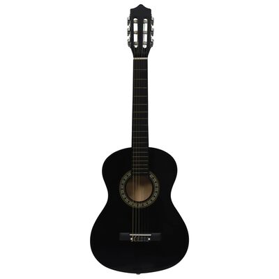 vidaXL Classical Guitar for Beginner and Kids Black 1/2 34"