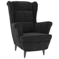 vidaXL Armchair Black Velvet