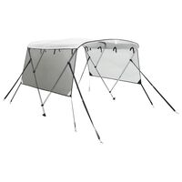 vidaXL 3-bow Bimini Top with Mesh Sidewalls 183x(137-152)x137 cm