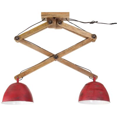 vidaXL Ceiling Lamp 25 W Distressed Red 29x18x85 cm E27