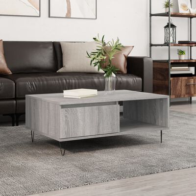 vidaXL Coffee Table Grey Sonoma 90x60x35 cm Engineered Wood