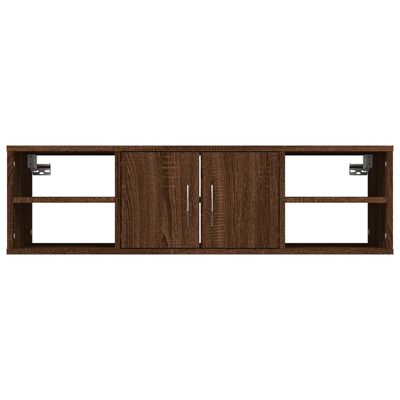 vidaXL Wall Shelf Brown Oak 102x30x29 cm Engineered Wood