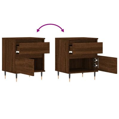 vidaXL Bedside Cabinets 2 pcs Brown Oak 40x35x50 cm Engineered Wood