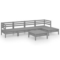 vidaXL 6 Piece Garden Lounge Set Solid Pinewood Grey