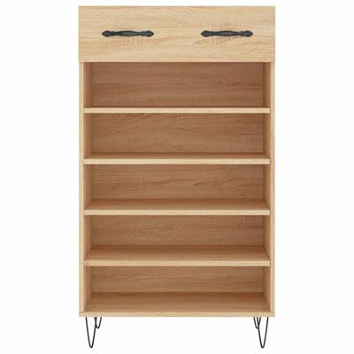 vidaXL Shoe Cabinet Sonoma Oak 60x35x105 cm Engineered Wood