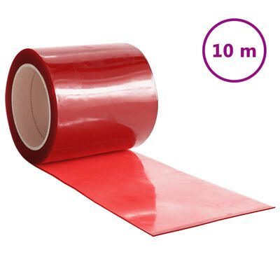 vidaXL Door Curtain Red 200 mmx1.6 mm 10 m PVC