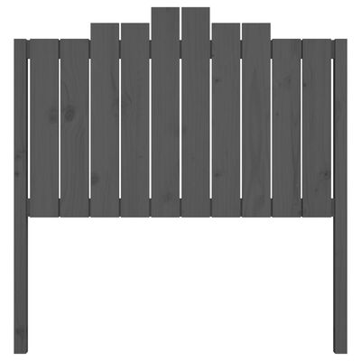 vidaXL Bed Headboard Grey 106x4x110 cm Solid Wood Pine