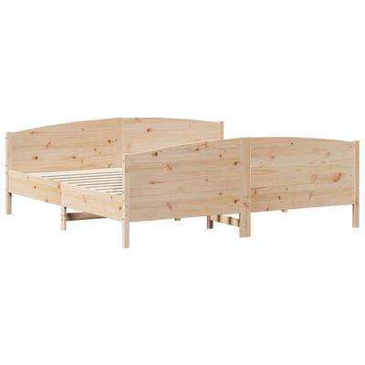 vidaXL Bed Frame without Mattress 200x200 cm Solid Wood Pine