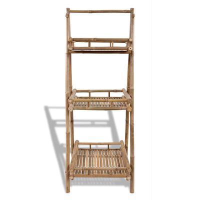 vidaXL 3-Tier Folding Bamboo Plant Rack