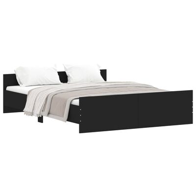 vidaXL Bed Frame without Mattress Black 160x200 cm