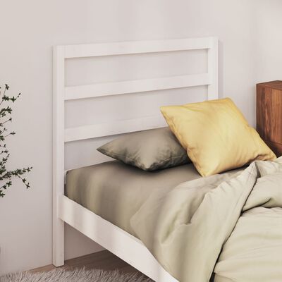 vidaXL Bed Headboard White 95x4x100 cm Solid Wood Pine