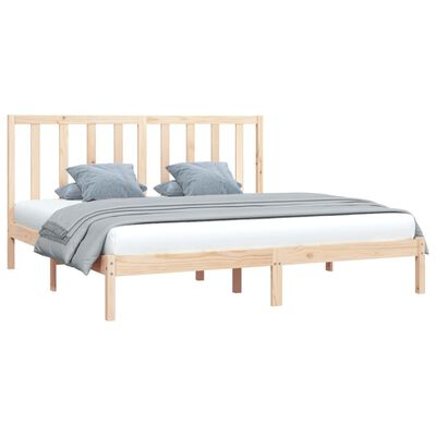 vidaXL Bed Frame without Mattress Solid Wood Pine 200x200 cm