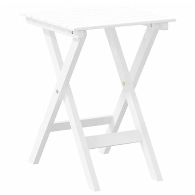 vidaXL Rocking Chair with Foldable Table White Solid Wood Poplar