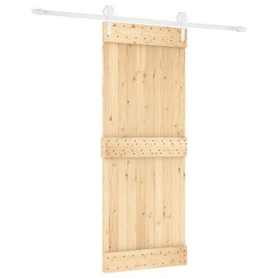 vidaXL Sliding Door with Hardware Set 80x210 cm Solid Wood Pine